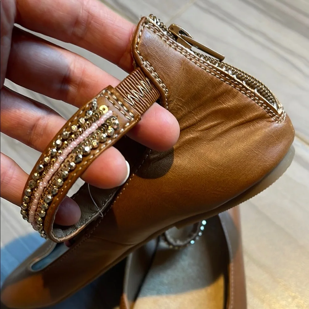 Jellypop Brown Mary Jane Dress Shoes with Vintage Charm